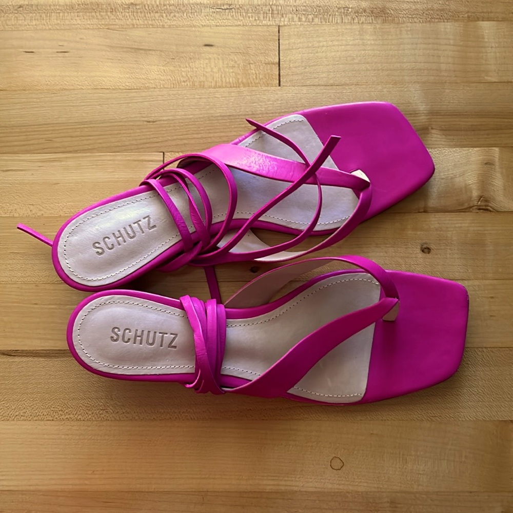 Leni Leather Sandal - 8.5 / Pink / Leather